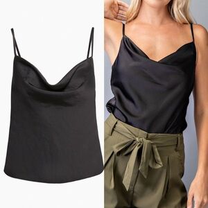 The Drop Womens Christy Cowl-Neck Cami Silky Stretch Top size 2X